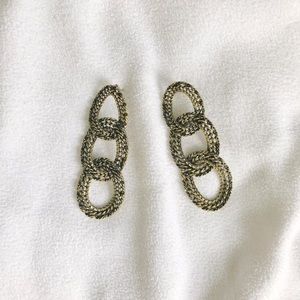 rustic rope | chain earrings 🔗